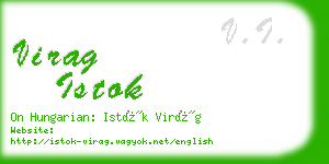 virag istok business card